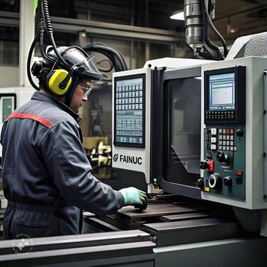 Operator at Fanuc machine